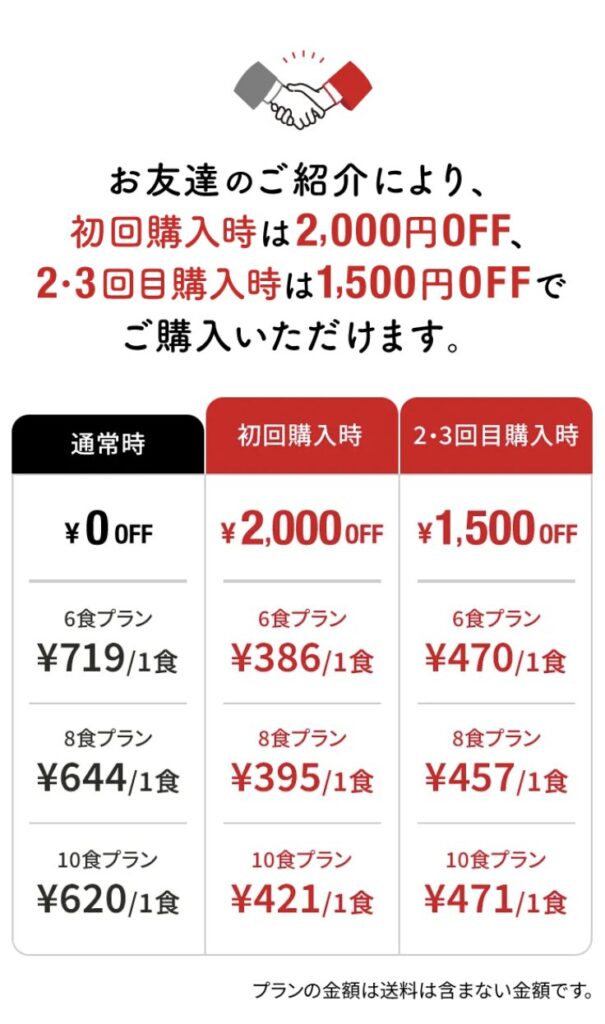 nosh(ナッシュ)友達紹介キャンペーン