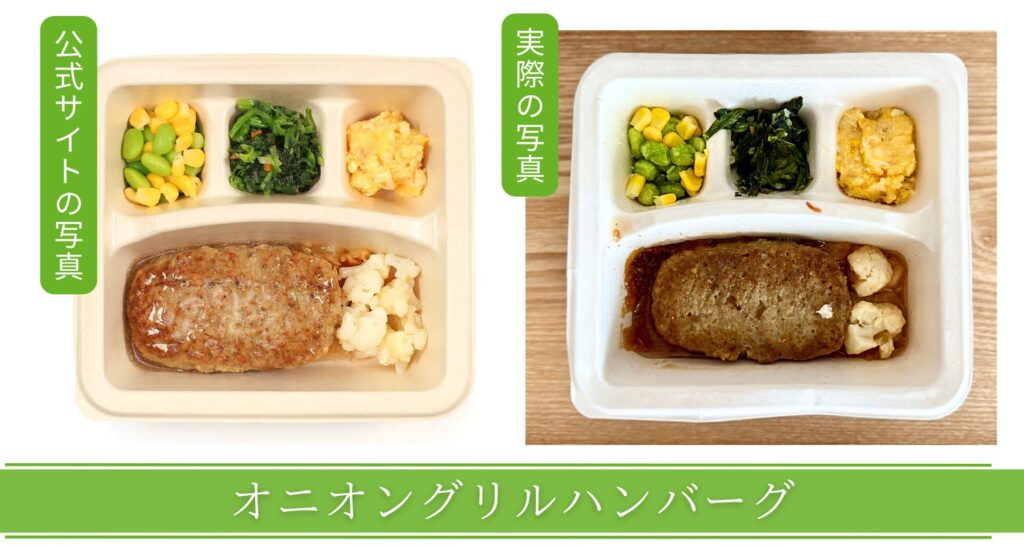 ナッシュ「オニオングリルハンバーグ」の実際の見た目は？