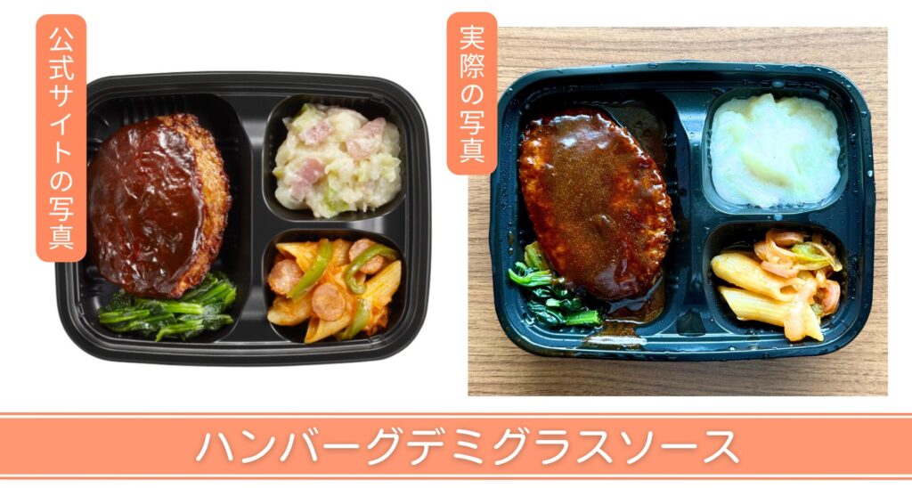 ワタミの宅食ダイレクト「ハンバーグデミグラスソース」いつでも三菜