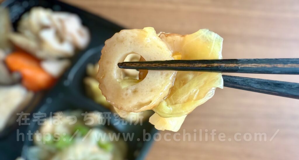 ワタミの宅食ダイレクト「キャベツとちくわの甘辛炒め」